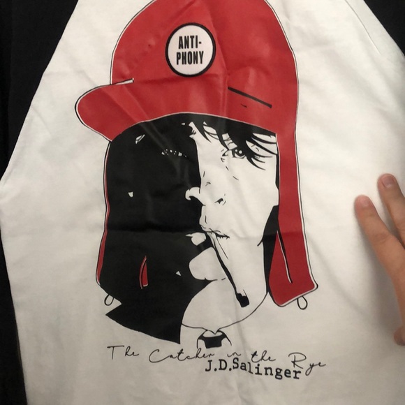 NWOT Holden Caulfield Baseball T-Shirt- Unisex - Picture 2 of 7